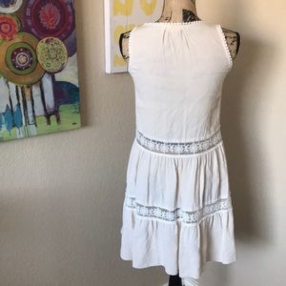Altar'd State White  tiered Sundress with lace - Picture 2 of 4